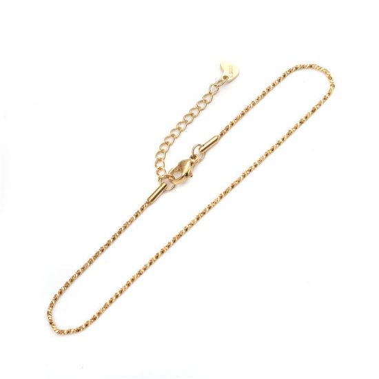 Picture of 304 Stainless Steel Anklet Gold Plated 22cm(8 5/8") long, 1 Piece