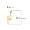 Picture of Zinc Based Alloy Weather Collection Charms Lightning Gold Plated 29mm(1 1/8") x 8mm( 3/8"), 20 PCs