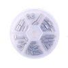 Picture of Stainless Steel Cord End Caps Cylinder Silver Tone Mixed (Fits 8mm - 3.3mm Cord) 14mm x9mm( 4/8" x 3/8") 9mm x4mm( 3/8" x 1/8"), 1 Box (Approx 48 PCs)