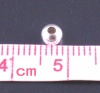 Imagen de Metal Espaciador Granos Redondo Argentado Agujero:1.7mm,4mm Diámetro, 500 Unidades