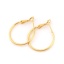 Immagine di Ottone orecchino cerchio 18K Vero Oro Placcato Tondo 31mm x 25mm, Dimensione di Posta / Cavo: (20 misura), 280 Pz