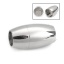 Immagine di 304 Acciaio Inossidabile & Maghete Chiusura Magnetica Barile Tono Argento 19mm x 11mm, 10 Pz