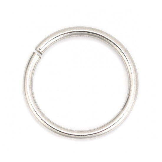 Picture of 2mm 304 Stainless Steel Open Jump Rings Findings Silver Tone 22mm Dia., 1 Packet(about 150 PCs)