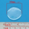 樹脂 装飾パーツ 円形 クリア色 3.0cm　直径、 1 PCs  の画像
