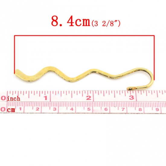 Immagine di Lega di Zinco Segnalibro Curva Oro Antico Nulla Disegno Lunghezza 8.4cm 10 Pz