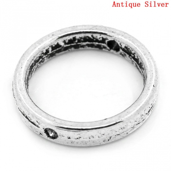 Picture of Zinc Based Alloy Spacer Beads Circle Ring Antique Silver Color About 19mm Dia, Hole:Approx 1.5mm, 5 PCs