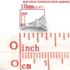 Image de Pendentifs en Alliage de Zinc Forme Tour Eiffel Voyage Argent mat, 10.0mm x 5.0mm, 10 Pièces