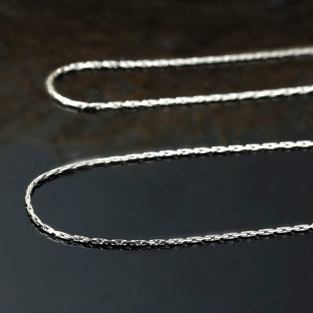 304 Stainless Steel Chain Jewelry Necklace Silver Tone Approx 50.5cm(19 7/8") long, Chain Size: 1mm, 1 Piece