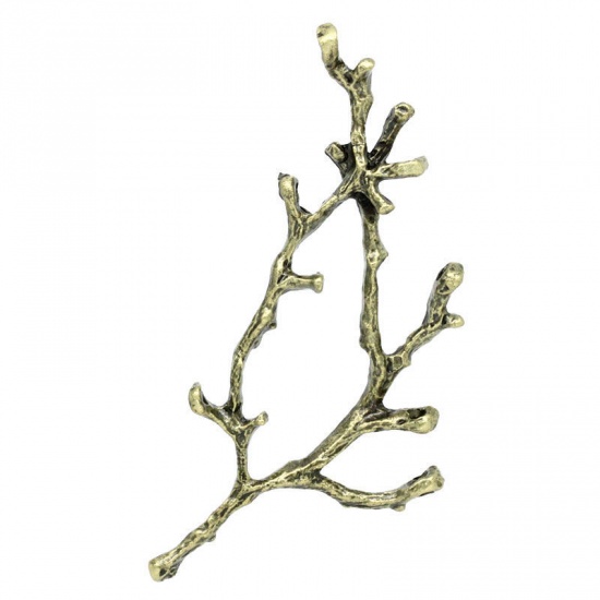 Picture of Connectors Findings Branch Antique Bronze 6cm x 2.8cm - 5cm x 2.6cm,10PCs