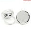 Immagine di Ottone Regolabile Anello Tondo Argento Antico Basi per Cabochon Addetti 25.0mm 19.5mm(US ) 10 Pz