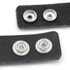 本革 ヌーサスタイル スナップボタン用 バングル/リストバンド 18mm/20mmスナップボタンに適応 黒 24cm長さ、穴： 6.0mm、 1 本 の画像