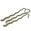 Picture of Bookmarks Antique Bronze(Can Hold ss9 Rhinestone) Pattern Carved 123mm long(4 7/8"),5PCs