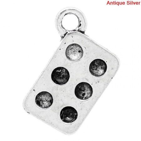 Charm Pendants Cakes Mold Baking Pan Antique Silver Color (Can Hold ss10 Rhinestone) 15x10mm,50PCs