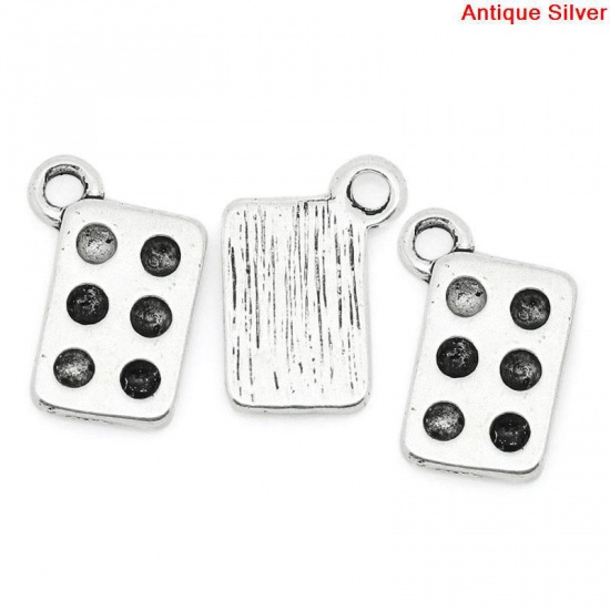 Picture of Charm Pendants Cakes Mold Baking Pan Antique Silver Color (Can Hold ss10 Rhinestone) 15x10mm,50PCs