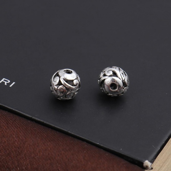 Picture of Zinc Based Alloy Spacer Beads Tortoise Animal Antique Silver Color 13mm x 9mm, Hole: Approx 4.8mm, 10 PCs