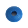 Picture of Wood Spacer Beads Flat Round Deep Blue About 12mm Dia., Hole: Approx 3.3mm, 200 PCs