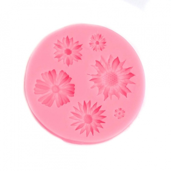 Image de Moule en Silicone Rectangle Rose Coquilles 8cm x 7.5cm, 1 Pièce