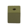 Immagine di Legno Separatori Perline Quadrato Combattimento-Verde 15mm x 15mm, Foro: Circa 3.5mm, 25 Pz