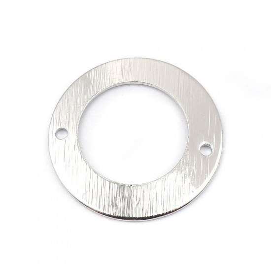 真鍮 コネクター 環状 金メッキ 透かし 22mm 直径、 5 個 の画像