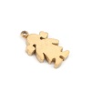 Picture of 304 Stainless Steel Charms Girl Silver Tone 12mm x 7mm, 2 PCs