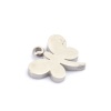 Picture of 304 Stainless Steel Insect Charms Butterfly Animal Gold Plated 9mm x 9mm, 5 PCs