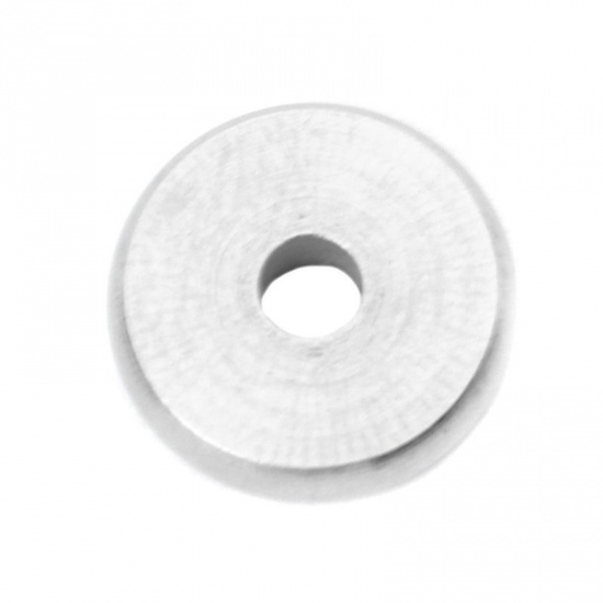 Picture of 304 Stainless Steel Spacer Beads Round Silver Tone About 5mm Dia., Hole: Approx 1.5mm, 20 PCs