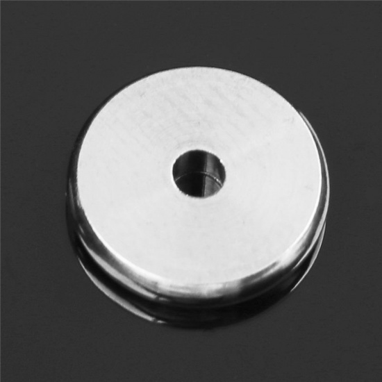 Picture of 304 Stainless Steel Spacer Beads Flat Round Gold Plated About 6mm Dia., Hole: Approx 1.8mm, 10 PCs