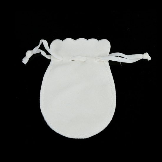 Изображение Фланелет Сумки на шнурке Посудная тыква Оff-Белый 11.5см x 8.5см, 5 ШТ