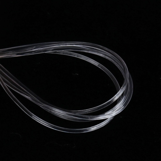 Immagine di Nylon Gioielli Filo Corda Bianco Elastico 0.8mm, 10 Rotoli