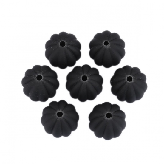 Picture of ABS Beads Round Black About 17mm Dia., Hole: Approx 2.5mm, 20 PCs