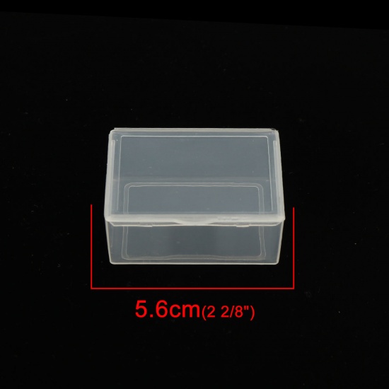 Bild von ABS Plastik Sortierungsbox Rechteck Transparent 56mm x 44mm, 10 Stück
