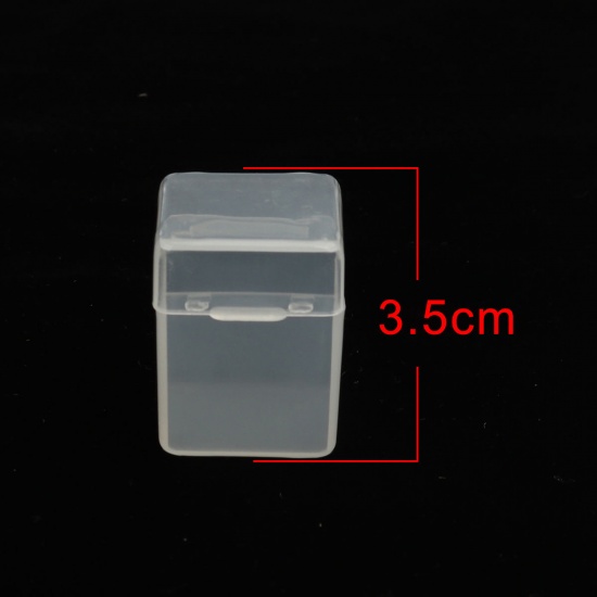 Immagine di Plastica Contenitori Rettangolo Trasparente 35mm x 25mm, 10 Pz