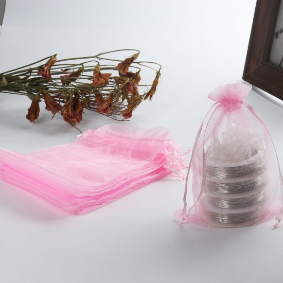 Изображение Свадебный подарок Мешочки из Органза Прямоугольник Розовый (Располагаемый Размер 15.5x12.5см ) 18см x 12.8см 20 ШТ