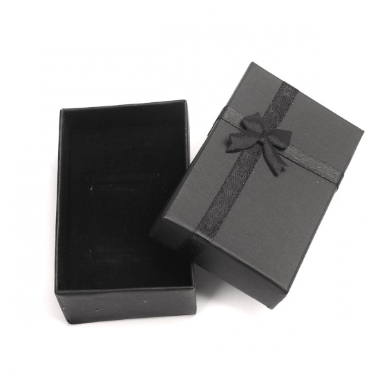 Imagen de Cajas Papel de Rectángulo , Negro , Nudo Mariposa 8.1cm x 5.2cm , 4 Unidades