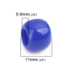 Picture of Acrylic Beads Round Royal Blue About 11mm Dia., Hole: Approx 5.9mm, 200 PCs