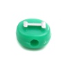 アクリル ビーズ 円形 緑 ランダムな色柄 約 10mm x 6mm、 穴：約 2.4mm、 100 個 の画像