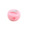 Picture of Acrylic Beads Round Pink At Random Pattern About 10mm x 6mm, Hole: Approx 2.4mm, 100 PCs