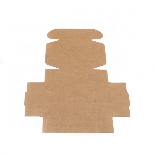 Immagine di Carta Kraft Imballaggio del Sapone e Scatole di Spedizione Quadrato Marrone Chiaro 7cm x 7cm x 3cm , 20 Pz