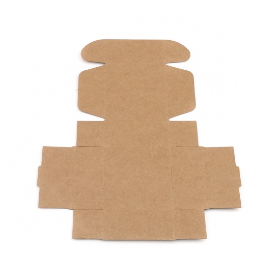 Immagine di Carta Kraft Imballaggio del Sapone e Scatole di Spedizione Quadrato Marrone Chiaro 6.5cm x 6.5cm x 3cm , 20 Pz