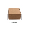 クラフト纸 石鹸を梱包と配送ボックス 正方形 ライトブラウン 7.5cm x 7.5cm x 4cm 、 20 個 の画像
