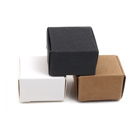 Immagine di Carta Scatola di Imballaggio Quadrato Bianco 4cm x 4cm x 2.5cm , 20 Pz