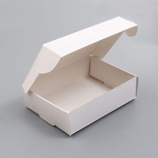 紙 梱包配送ボックス 長方形 白 8cm x 6cm x 2.2cm 、 20 個 の画像