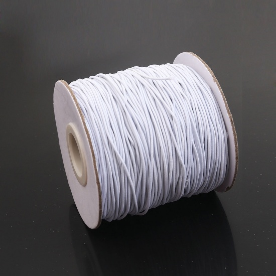 Picture of Polyamide Nylon Jewelry Thread Cord For Buddha/Mala/Prayer Beads White Elastic 0.8mm, 1 Roll (Approx 100 M/Roll)