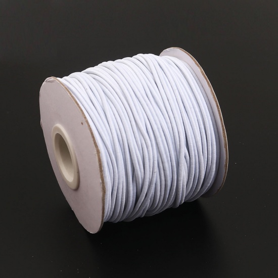 Picture of Polyamide Nylon Jewelry Thread Cord For Buddha/Mala/Prayer Beads White Elastic 2mm, 1 Roll (Approx 40 M/Roll)