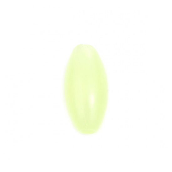 アクリル ビーズ 楕円形 ランダムな色 夜光 約 13mm x 6mm、 穴：約 1.7mm、 500 個 の画像
