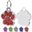 Immagine di 1 Pz 304 Acciaio Inossidabile Etichette di Stampaggio Vuote Charms Zampa Tono Argento A Random Lucidatura su Entrambi i Lati 26mm x 24mm 