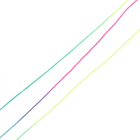Изображение Полиэстер ювелирные изделия Нитки и Шнуры Нефритовые нитки / нитки шарики Разноцветный 0.8мм, 1 Рулон (Примерно 85 M/Рулон)
