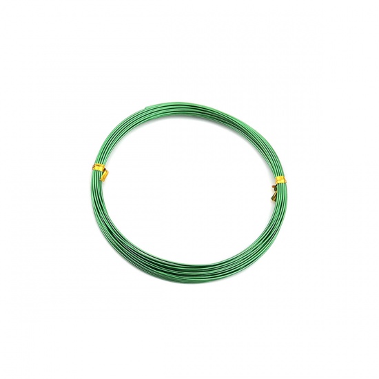 Immagine di Aluminum Beading Wire Thread Cord Green 1mm, 1 Roll (Approx 5 M/Roll)