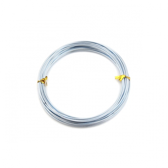 Immagine di Aluminum Beading Wire Thread Cord Light Blue 1.5mm, 1 Roll (Approx 5 M/Roll)