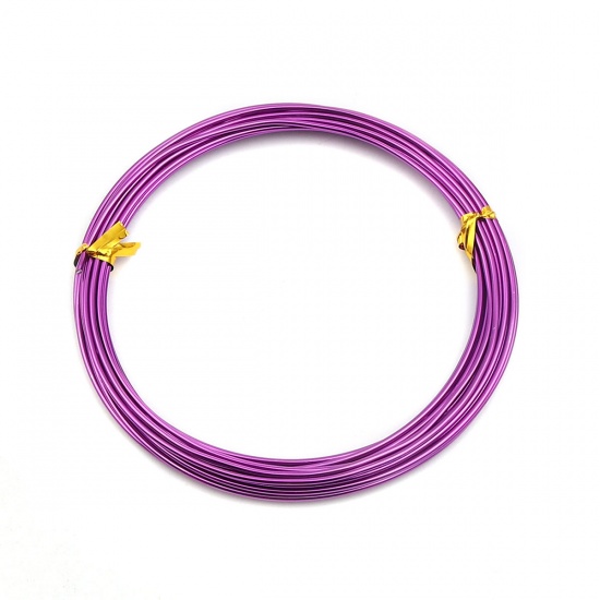 Immagine di Aluminum Beading Wire Thread Cord Purple 1.5mm, 1 Roll (Approx 5 M/Roll)